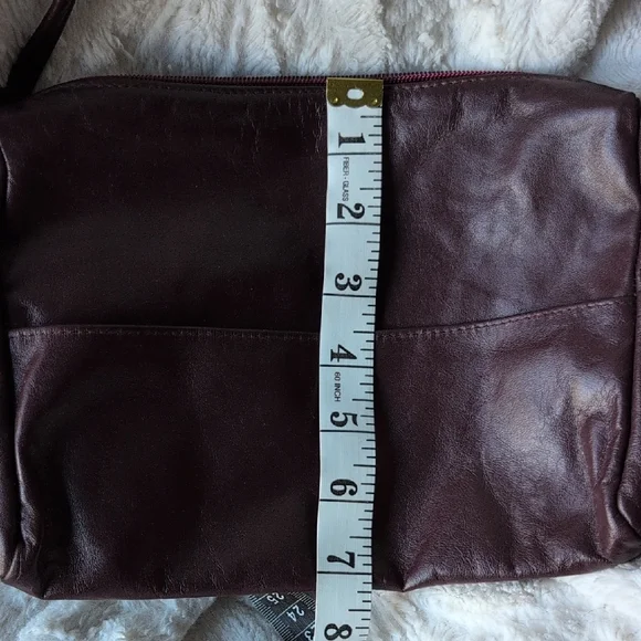 Vintage Liberty Belle Burgundy Leather Bag NWOT - Picture 6 of 9